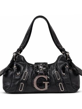 Guess Black Shoulder Bag with Embellished G Logo